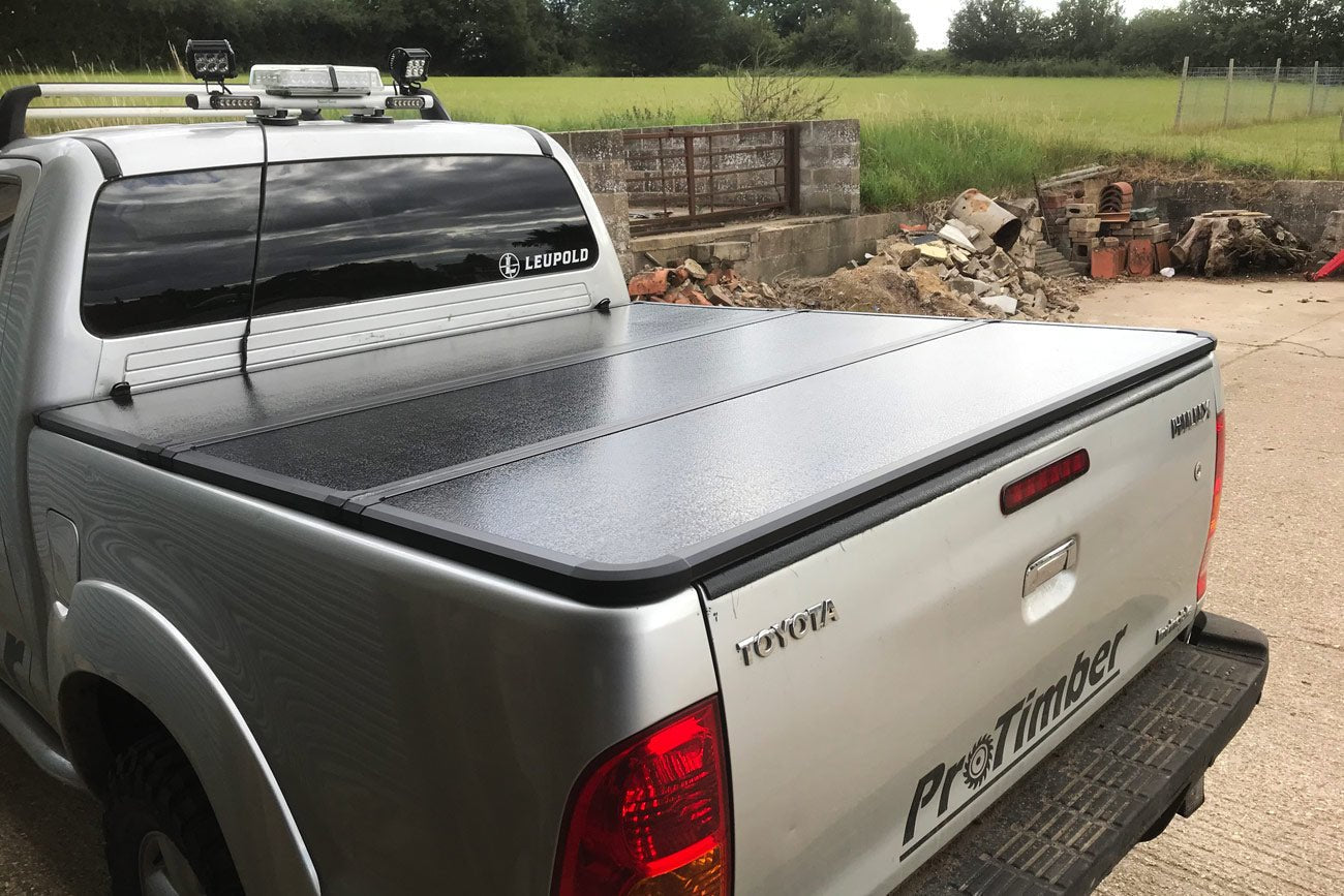 Toyota Hilux 05 - 15 Eagle Pro Fold Hard Tri Fold Tonneau Cover - Eagle 4x4