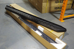 Toyota Hilux 2005 - 2015 Black Side Steps - Alpine F1 Black Running Boards - Matt Black - Eagle 4x4