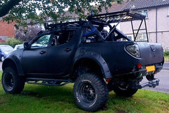Toyota Hilux F1 Style Roll Bar - Black - Fits with Tonneaus - Matt Black - Eagle 4x4
