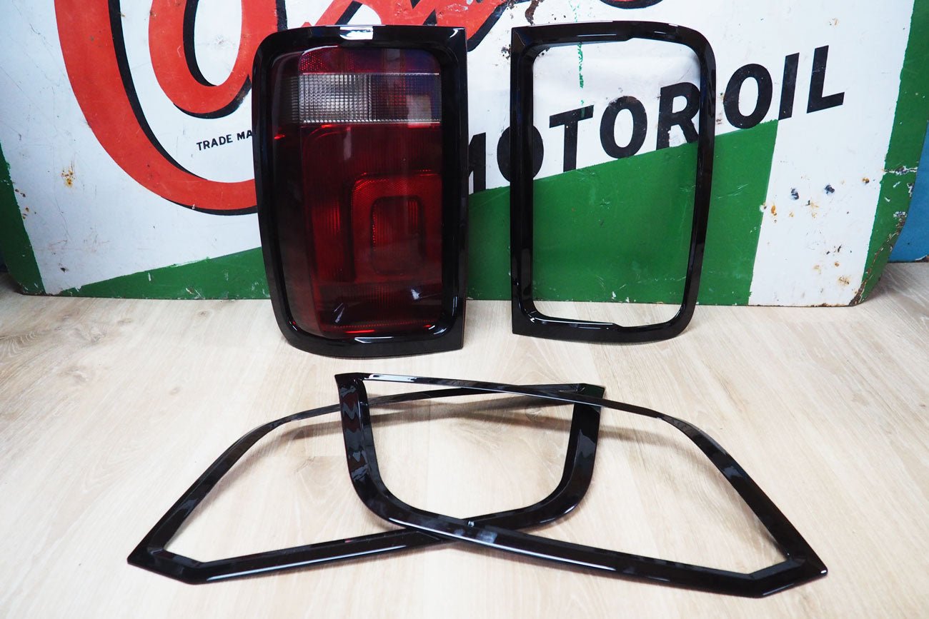 VW Amarok Headlight and Rear Light Cover Surrounds - Gloss Black - Eagle 4x4
