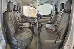 VW Transporter T7 2024+ Black Seat Covers - Driver's/Double Passenger - Eagle 4x4