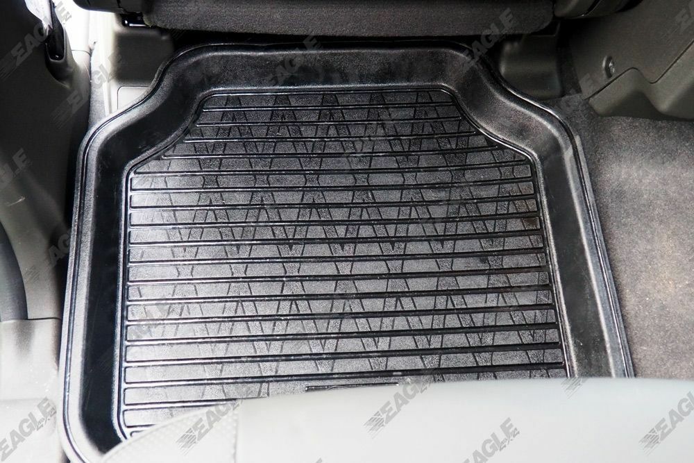 Heavy-Duty Rubber Floor Mats For Ford Fiesta – Deep Tray 4-Piece Set (Black)