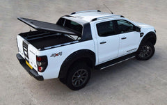 Ford Ranger 2012 - 2021 Wildtrak Pro Aluminium Chequered Tonneau Cover - Black - Eagle 4x4
