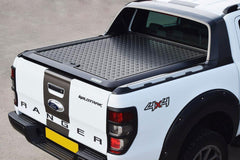 Ford Ranger 2012 - 2021 Wildtrak Pro Aluminium Chequered Tonneau Cover - Black - Eagle 4x4
