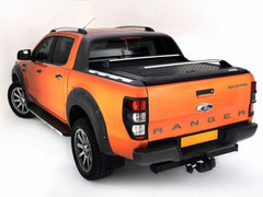 Ford Ranger 2012 - 2021 Wildtrak Pro Aluminium Chequered Tonneau Cover - Black - Eagle 4x4