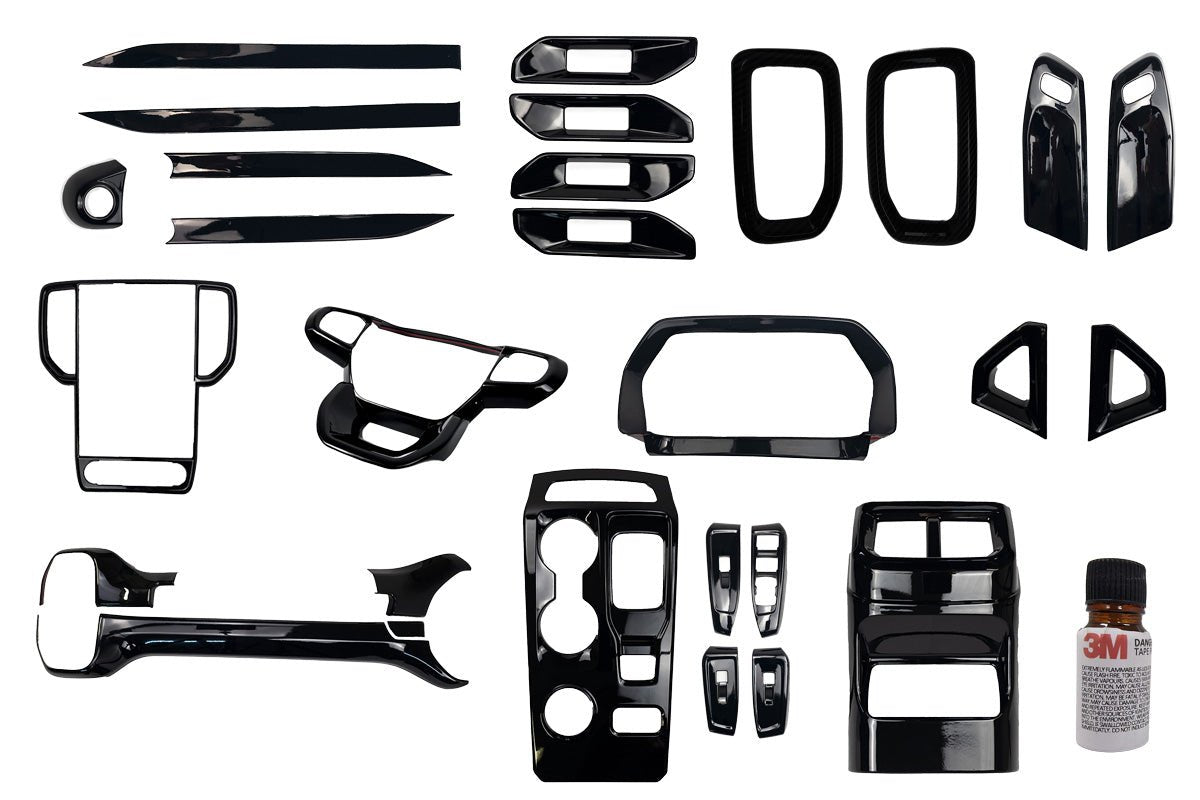 Ford Ranger 2023+ Gloss Black Interior Trim Bundle - SAVE 20% - Eagle 4x4