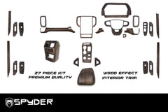 Ford Ranger 2023+ Wood - Effect Interior Trim Kit (27 - Piece Set) - Eagle 4x4