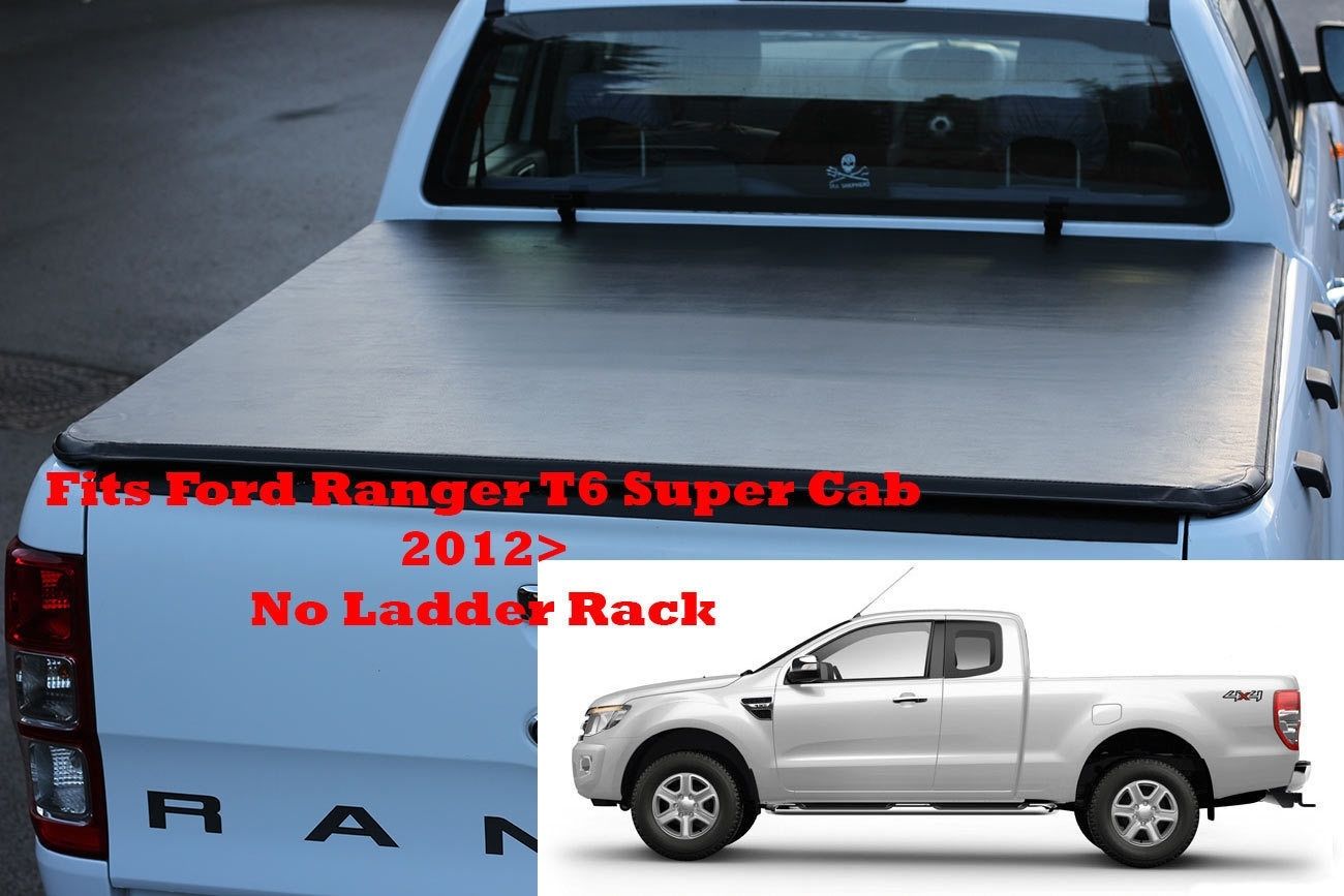 Ford Ranger SUPER CAB T6 Eagle1 Soft Roll - Up Tonneau Cover - NO LADDER RACK - Eagle 4x4