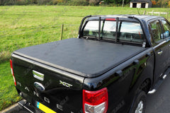 Ford Ranger T6 Eagle1 Soft Roll - Up Tonneau Cover - Fits with Ladder Rack - Eagle 4x4