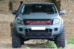Ford Ranger T6 Pair of Black Bonnet Scoops Small - Eagle 4x4