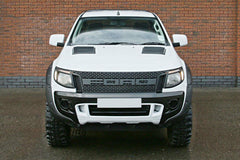 Ford Ranger T6 Pair of Black Bonnet Scoops Small - Eagle 4x4
