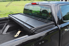 Ford Ranger T6 SUPER CAB Hawk Hard Tri Fold Tonneau Cover - Bed Cover - WITH LADDER RACK - Eagle 4x4