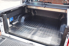 Ford Ranger T8 3mm Chequered Rubber Non Slip Load Boot Mat (Dog mat) - With Trim - Eagle 4x4