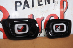 Ford Ranger T8 Fog Light Surrounds - With DRL - Black - Eagle 4x4