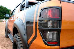 Ford Ranger T8 INSUCTION Wheel Arch Extensions - Rivet Style - Wide - With Park Assist - Eagle 4x4