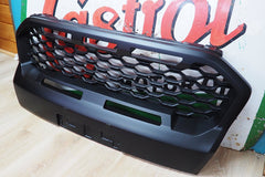 Ford Ranger T8 Ultimate Stealth Grille WITH Inserts - Wildtrak Only - Matt Black - Red Inserts - Eagle 4x4