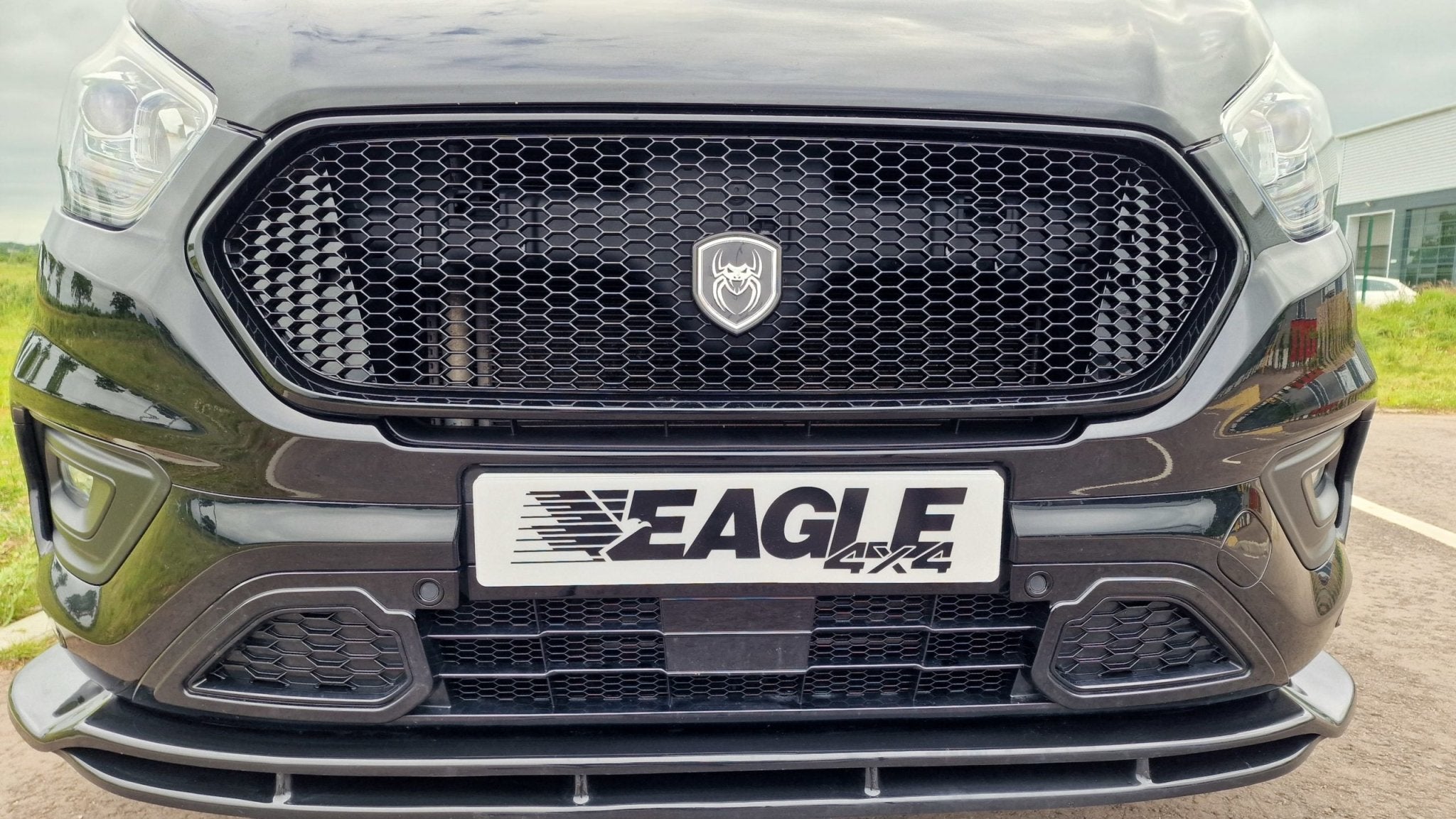Ford Transit Custom 2018 - 2023 - Spider Stealth Grille - Matt Black - Eagle 4x4