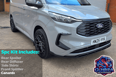Ford Transit Custom 2024+ Cobra Body Kit (5pc) MATT Black (SWB) - Eagle 4x4