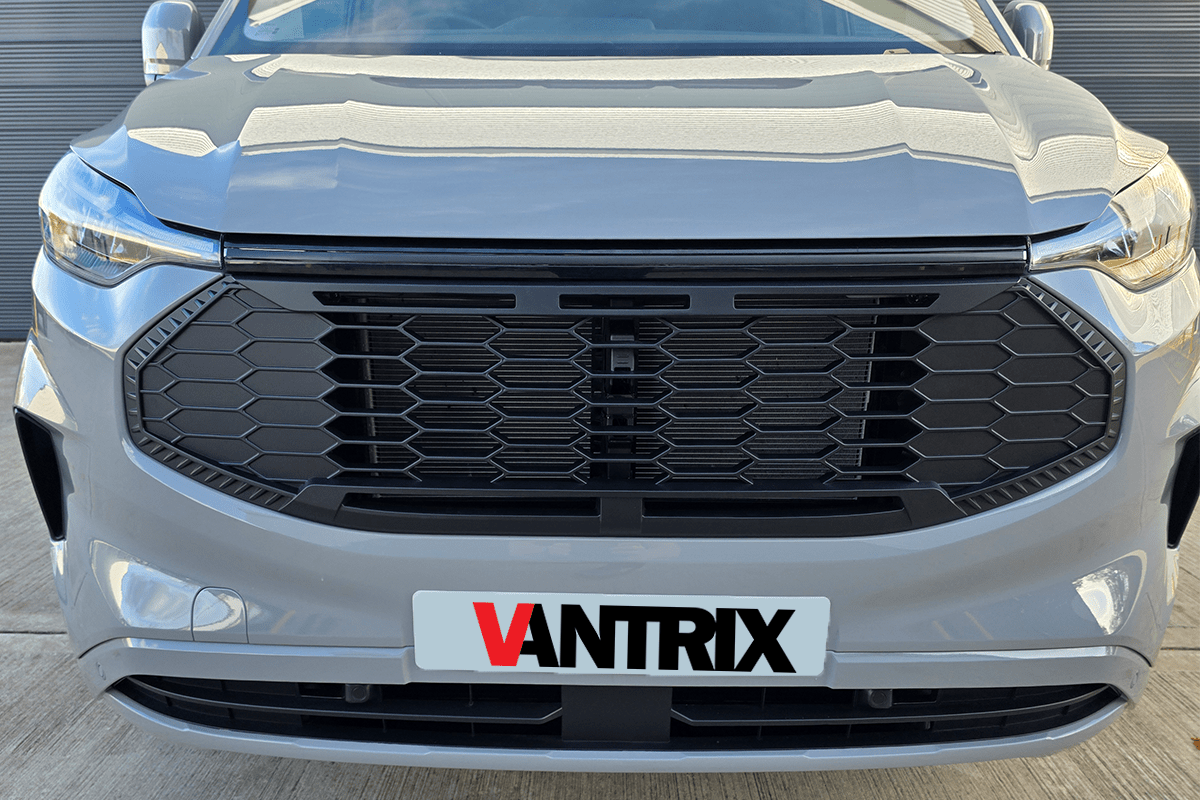 Ford Transit Custom 2024+ VanTrix Front Grille - Raptor Style - Matt Black - Eagle 4x4