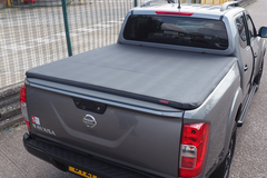 Nissan NP300 Navara Hawk Hard Tri Fold Tonneau Cover + ROLL BAR COMBO - Stainless Steel
