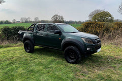 Isuzu D - Max Fender Flare Wheel Arch Extensions - Rocky Style - Matte Black - Eagle 4x4