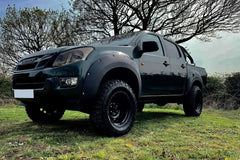 Isuzu D - Max Fender Flare Wheel Arch Extensions - Rocky Style - Matte Black - Eagle 4x4