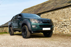Isuzu D - Max Fender Flare Wheel Arch Extensions - Rocky Style - Matte Black - Eagle 4x4