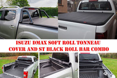 Isuzu D - Max Soft Roll Up Tonneau and ST Roll Bar COMBO - Eagle 4x4