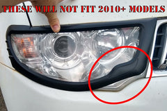 Mitsubishi L200 Headlight AND Rear Light Surrounds - Full Set - Matt Black - Eagle 4x4