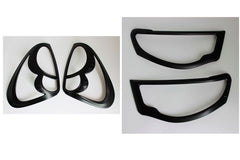 Mitsubishi L200 Headlight AND Rear Light Surrounds - Full Set - Matt Black - Eagle 4x4