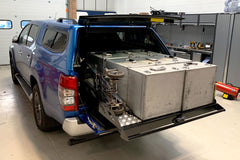Mitsubishi L200 Long Bed Hawk Truck Bed Sliding Tray - Chequered Plate - Eagle 4x4