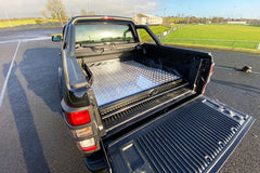 Mitsubishi L200 Long Bed Hawk Truck Bed Sliding Tray - Chequered Plate - Eagle 4x4