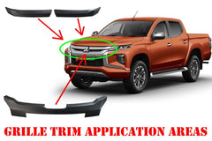Mitsubishi L200 Series 6 Front Grille Trim Black - Eagle 4x4