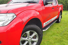 Nissan Navara D40 05 - 15 Alpine F1 Running Boards - Stainless Steel - Eagle 4x4