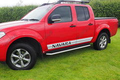 Nissan Navara D40 05 - 15 Alpine F1 Running Boards - Stainless Steel - Eagle 4x4