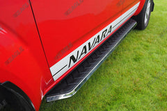 Nissan Navara D40 05 - 15 Alpine F1 Running Boards - Stainless Steel - Eagle 4x4