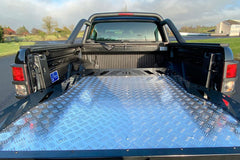 Nissan Navara NP300 Hawk Truck Bed Sliding Tray - Chequered Plate - Eagle 4x4