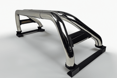 Nissan NP300 Navara Hawk Hard Tri Fold Tonneau Cover + ROLL BAR COMBO - Stainless Steel - Eagle 4x4