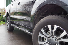 Toyota Hilux 05 - 15 SpeedWay Oval Side Steps Black - Eagle 4x4