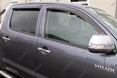 Toyota Hilux 2005 - 2015 Wind Deflectors - Set of 4 - EGR - Eagle 4x4