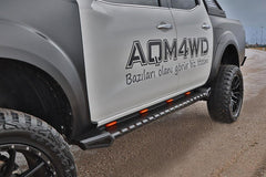 Toyota Hilux 2016+ Falcon V3 Side Steps - Satin Black - Eagle 4x4