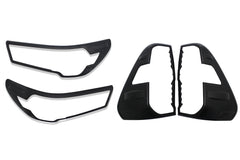 Toyota Hilux 2021+ Headlight AND Rear Light Cover Surrounds Black - Matt Black - Eagle 4x4