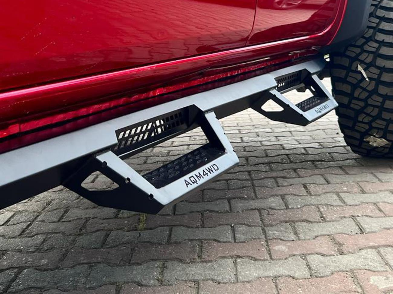 Toyota Hilux DAKAR Side Steps - Black - Eagle 4x4