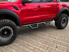 Toyota Hilux DAKAR Side Steps - Black - Eagle 4x4