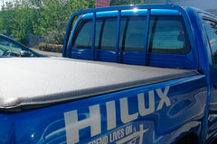 Toyota Hilux Eagle1 Soft Roll - Up Tonneau Cover - Fits with Factory fitted ladder Rack - Eagle 4x4