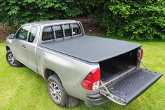 Toyota Hilux Extra Cab 05 - 15 Eagle1 Soft Roll - Up Tonneau Cover - Fits With Ladder Rack - Eagle 4x4