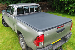 Toyota Hilux (Revo) 2016+ Extra Cab - FLASH Roll Up Soft Tonneau Cover - For Trucks With Ladder Rack - Eagle 4x4