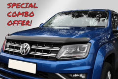 VW Amarok EGR Bonnet Guard and Light Smoke Wind Deflector Bundle - Eagle 4x4