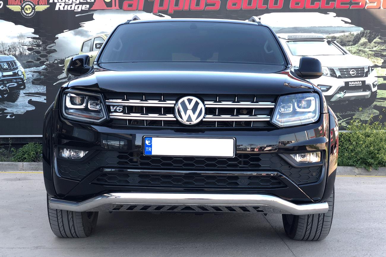 VW Amarok Rhino Stainless Steel Spoiler Bar - 2016+ V6 - Eagle 4x4