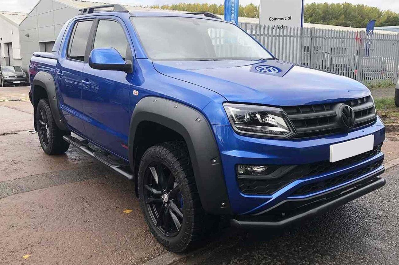 VW Amarok V6 Fender Flare Wheel Arch Extensions - Rocky Style - Matte Black - Eagle 4x4